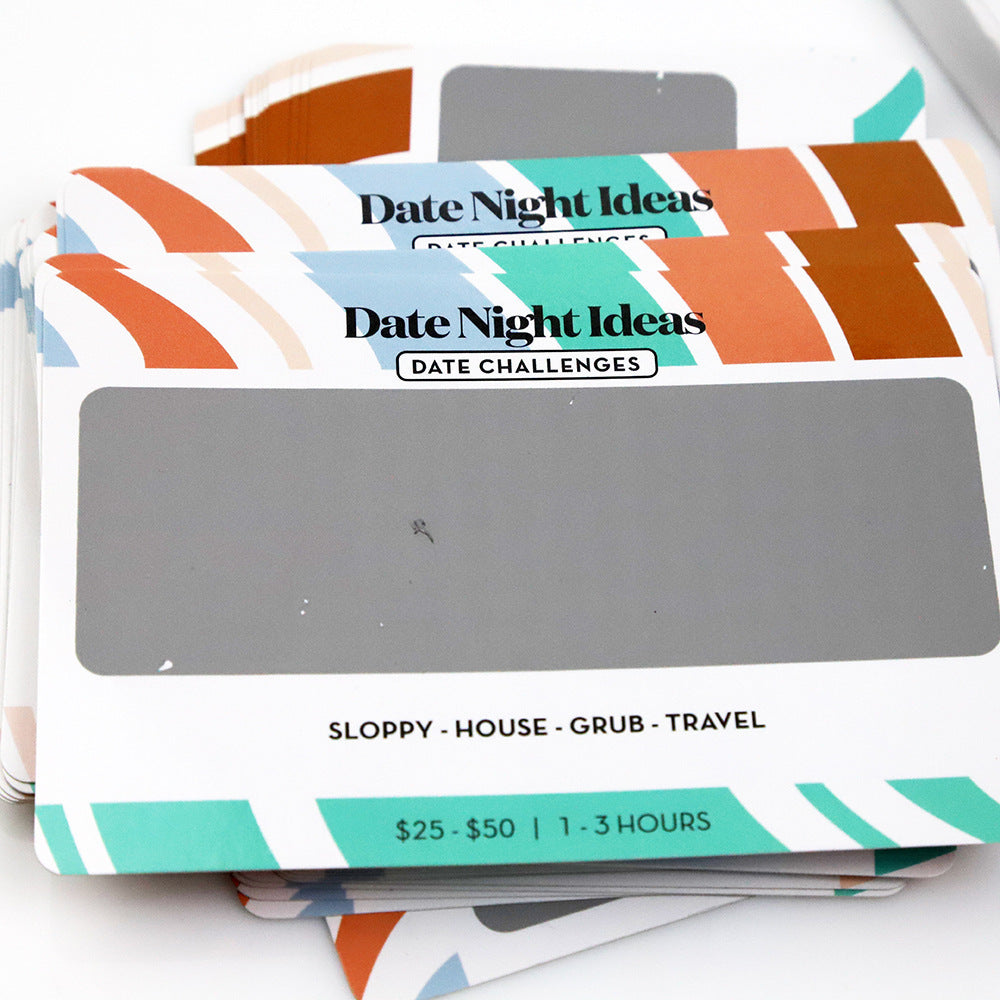 Date Night Creative Couple Game Card Scratch Card Game